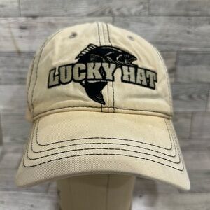 Lucky fishing hat distressed baseball cap hat